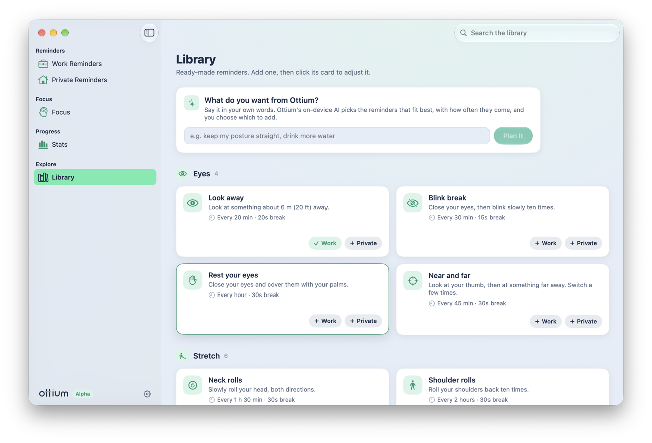 Ottium's Library with the AI planner.